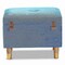 Baxton Studio Elias Modern and Contemporary Sky Blue Velvet Fabric and Oak Brown Finished Wood Storage Ottoman 178-11319-Zoro - alternate 2